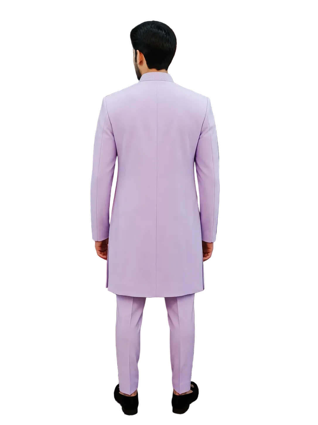 Luxury Lavender Mirror Work Sherwani for Men – Designer Wedding & Festive Ethnic Wear