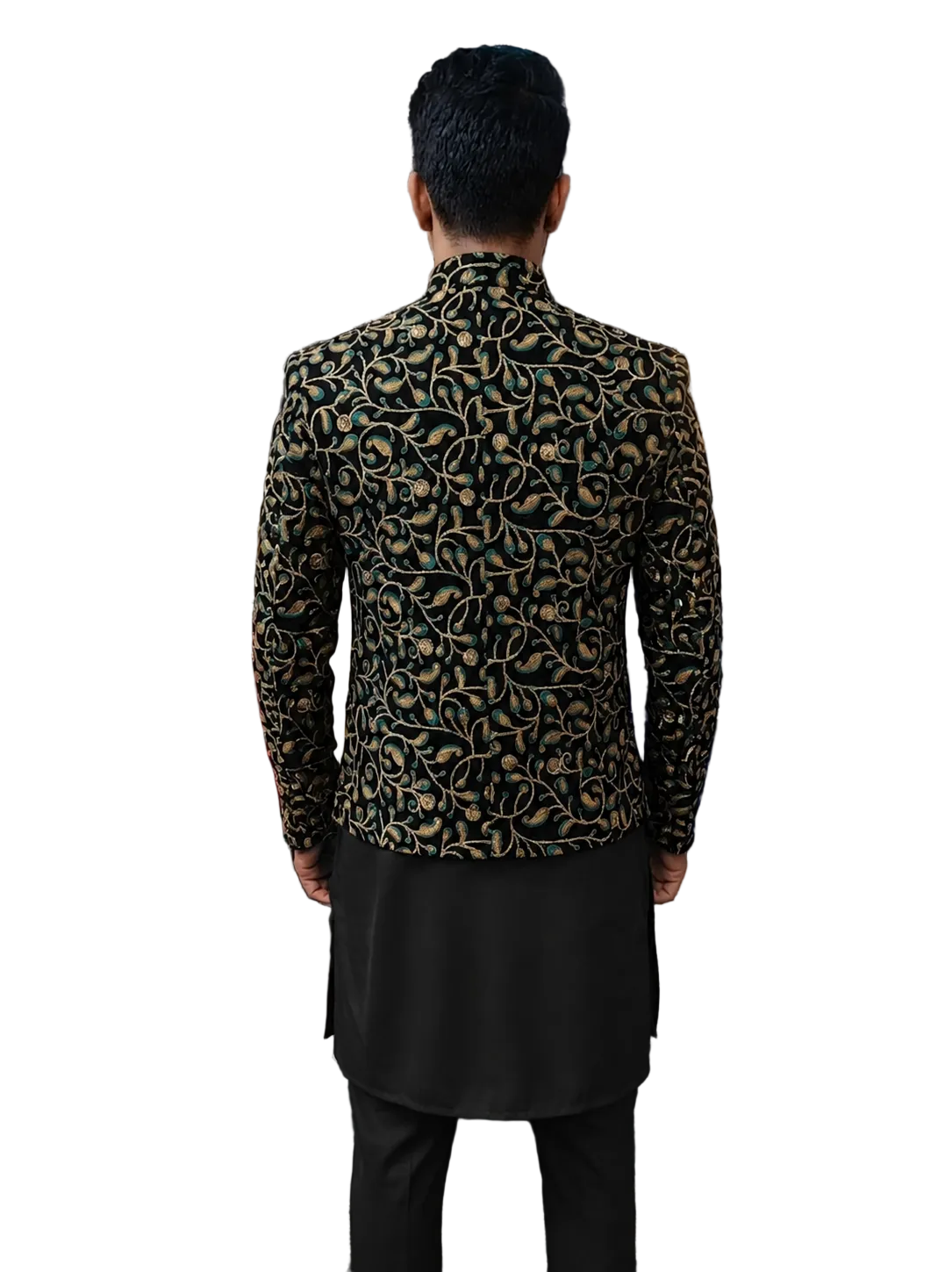 Royal Black Embroidered Sherwani for Men – Designer Wedding & Festive Ethnic Wear