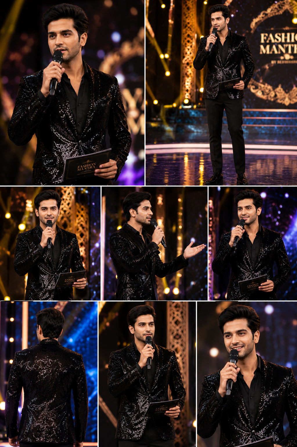 Black Sequence Blazer For Men | Premium Party Wear | Sabrahad Enterprises