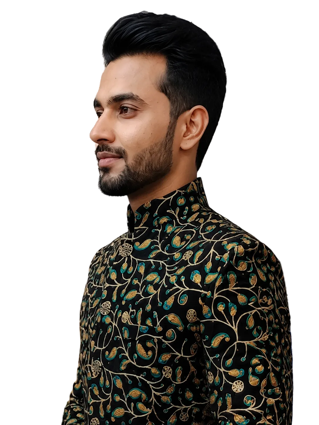 Royal Black Embroidered Sherwani for Men – Designer Wedding & Festive Ethnic Wear